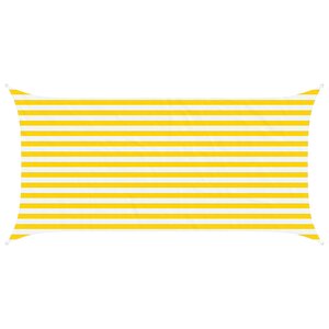 vidaXL Voile d'ombre Jaune et blanc 2 x 4 m 100   polyester Oxford
