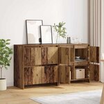 vidaXL Buffets 2 Pièces Bois ancien 70 x 41 x 75 cm Bois d'ingénierie