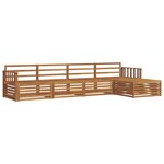 vidaXL Ensemble de canapés d'extérieur 5 Pièces Naturel