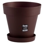 PLASTIKEN Plateau 20 cm - Pour pot de fleurs 26 cm - Bronze