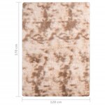 vidaXL Tapis à poils longs Crème 170x120 cm