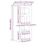 vidaXL Buffet Chêne Sonoma 40 x 35 x 100 5 cm Bois d'ingénierie