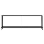 vidaXL Table console Noir 220x35x75 5 cm Verre trempé