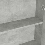 vidaXL Armoire à miroir de salle de bain 60x15x75 cm MDF Gris béton