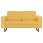 vidaXL Ensemble de canapé 2 Pièces tissu jaune
