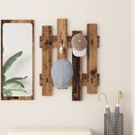 vidaXL Porte-manteau mural Montage mural Bois ancien 60 x 3 x 82 cm