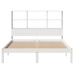 vidaXL Lit bibliothèque sans matelas blanc 120x190 cm bois pin massif