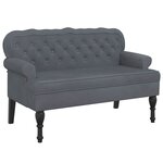 vidaXL Banc avec dossier gris foncé 119 5x64 5x75 cm velours