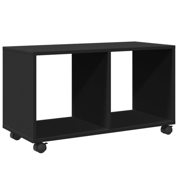 vidaXL Armoire à roulettes noir 72x33x42 5 cm bois d'ingénierie