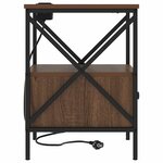 vidaXL Cabinet de chevet avec tiroir Chêne brun 41 5 x 40 5 x 55 cm