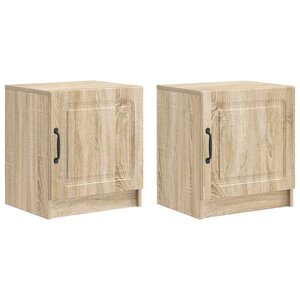 vidaXL Cabinet de chevet 2 Pièces Chêne Sonoma 43 x 34 5 x 47 cm