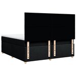 vidaXL Sommier à lattes de lit avec matelas Noir 180x200 cm Tissu