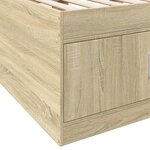 vidaXL Lit de jour avec tiroirs sans matelas chêne sonoma 100x200 cm