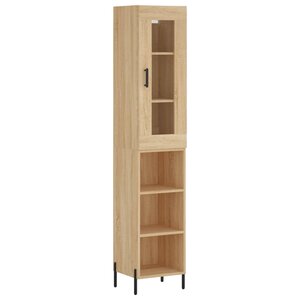 vidaXL Buffet haut Chêne sonoma 34 5x34x180 cm Bois d'ingénierie
