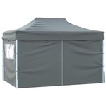 vidaXL Tente de réception pliable avec 4 parois 3x4 m Acier Anthracite