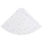 vidaXL Jupe de sapin de Noël de luxe Blanc 122 cm Fausse fourrure