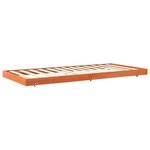 vidaXL Cadre de lit Cire marron 90 x 190 cm Bois de pin massif