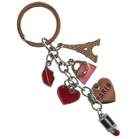 Porte clefs en métal Paris charms - Beauté