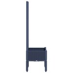 vidaXL Jardinière avec treillis bleu gris 40x40x142 cm PP