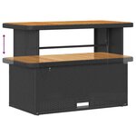 vidaXL Ensemble de canapé de jardin 14 Pièces Noir 110 x 55 x 71 cm