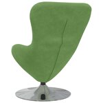vidaXL Fauteuil œuf Vert clair 63 x 73 x 90 cm Velours