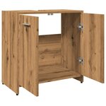 vidaXL Armoire lavabo de salle de bain chêne artisanal 60x33x60 cm