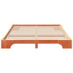 vidaXL Cadre de lit surélevé Marron 160 x 210 cm Bois massif