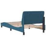 vidaXL Cadre de lit avec tête de lit bleu 100x200 cm velours