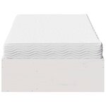 vidaXL Lit de jour avec matelas blanc 90x200 cm bois de pin massif