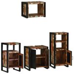 vidaXL Ensemble de mobilier de salle de bain avec étagère 4 Pièces