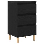 vidaXL Cabinet de chevet Chêne noir 40 x 35 x 70 cm Bois d'ingénierie