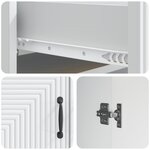 vidaXL Buffet Blanc 66 x 34 5 x 89 5 cm Bois d'ingénierie