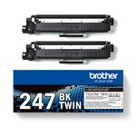 Brother TN247 Noir Lot de 2 cartouches de toner authentiques - TN247BKTWIN