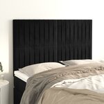 vidaXL Têtes de lit 4 Pièces Noir 72x5x78/88 cm Velours