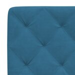 vidaXL Coussin de tête de lit bleu 140 cm velours