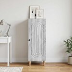 vidaXL Buffet Sonoma gris 33 x 34 5 x 90 cm Bois d'ingénierie