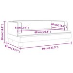 vidaXL Canapé pour enfants crème 80x45x30 cm velours