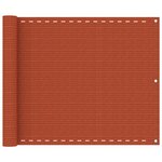 vidaXL Écran de balcon Orange 75x500 cm PEHD