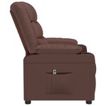 vidaXL Fauteuil inclinable électrique Marron Similicuir