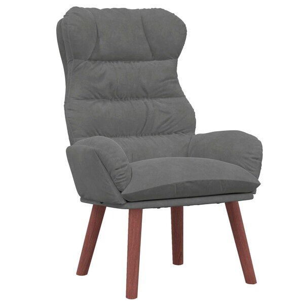 vidaXL fauteuil Gris foncé 69 x 74 x 93 cm Velours