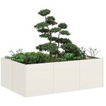 vidaXL Jardinière blanc 120x80x40 cm acier