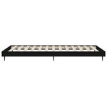 vidaXL Cadre de lit noir 75x190 cm bois d'ingénierie