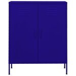 vidaXL Armoire de rangement Bleu marine 80x35x101 5 cm Acier