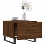 vidaXL Table basse Chêne marron 50x50x40 cm Bois d'ingénierie