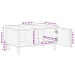 vidaXL Table basse 80x50x40 cm bois de manguier massif
