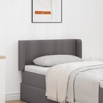 vidaXL Oreilles de tête de lit 2 Pièces Gris 40 x 16 x 5 cm Faux cuir