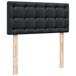 VidaXL Lit ottoman avec matelas noir 90x190 cm similicuir