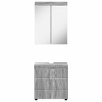 vidaXL Ensemble de mobilier de salle de bain TULUM Gris Sonoma