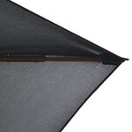 vidaXL Parasol d'extérieur avec mât en bois 200 x 300 cm Anthracite