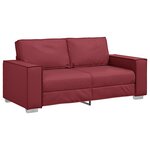 Canapé Loveseat vidaXL Rouge Vin 140 cm en Similicuir